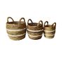 Laundry baskets - Set of 3 Gentong and Abaca GBMS2 baskets - BALINAISA