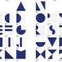 Indoor floor coverings - Set of 25 (1 m²) - Italian hand-painted ceramic tiles - Alfabetile Collection - Letter Q - MA.VI. S.R.L.