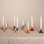Candlesticks and candle holders - Stoneware Cyl Happy - KINTA