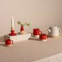 Candlesticks and candle holders - Stoneware Cyl Happy - KINTA
