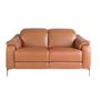 Sofas - 2 seater relax sofa in brown leather - ANGEL CERDÁ