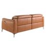 Sofas - 3 seater relax sofa in brown leather - ANGEL CERDÁ