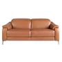 Sofas - 3 seater relax sofa in brown leather - ANGEL CERDÁ
