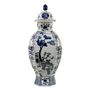 Decorative objects - Blue and White Quadrilateral Jar - G & C INTERIORS A/S