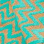 Homewear - Luxury faux fur throw. Arctic Hare with a turquoise Aztec backing. - WILLIAM WORLD MADE