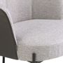 Armchairs - Grey fabric and dark grey leatherette armchair - ANGEL CERDÁ