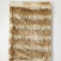 Throw blankets - Luxury faux fur throw, Coyote with a Neutral Navajo backing. - WILLIAM WORLD MADE