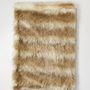 Homewear - Luxury faux fur throw, Coyote with a Sky Navajo backing. - WILLIAM WORLD MADE