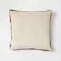 Cushions - Luxury Faux Fur Cushion, Wild Rabbit with a Plain Chalk backing. - WILLIAM WORLD MADE