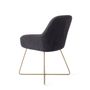 Chairs for hospitalities & contracts - Kushi Dining Chair - Black-Out, Cross Gold - JESPER HOME