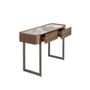 Console table - Rectangular porcelain marble, walnut and dark metallic steel console table - ANGEL CERDÁ