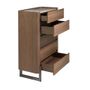 Sideboards - Walnut and metallic dark steel chiffonier with porcelain marble top - ANGEL CERDÁ