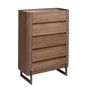 Sideboards - Walnut and metallic dark steel chiffonier with porcelain marble top - ANGEL CERDÁ