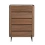 Sideboards - Walnut and metallic dark steel chiffonier with porcelain marble top - ANGEL CERDÁ