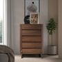 Sideboards - Walnut and metallic dark steel chiffonier with porcelain marble top - ANGEL CERDÁ