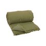 Plaids - ETAMINE Bout de lit 90x200 cm ETAMINE 2 KAKI - EN FIL D'INDIENNE...