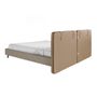 Beds - Mink leatherette and grey fabric bed - ANGEL CERDÁ