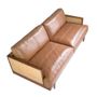 Beds - 3 seater sofa brown leather - ANGEL CERDÁ