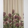 Curtains and window coverings - AU PIED DES HORTENSIAS curtain in rustic linen printed all over. - WINDOW VA&VIENT