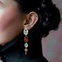 Bijoux - Boucles d'oreilles pendantes florales - ANZU JEWELRY