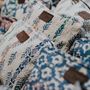 Fabric cushions - Vintage Pearl White Kantha with Blockprint - QUOTE COPENHAGEN APS