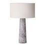 Table lamps - Berta Grey Marble Lamp with Off-White Shade - L - COZY LIVING COPENHAGEN