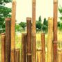 Outdoor decorative accessories - Natural black bamboo fence from the Japanese range - Ref: 5-JBF - BAMBOULAND