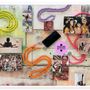 Jewelry - Mobile Phone Chain made of wooden beads in pastelmix - ESCAPULARIO / MOBEADS