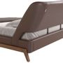 Beds - Chocolate brown leatherette bed - ANGEL CERDÁ