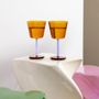 Glass - Wine glass duet green and amber set of 2 - &KLEVERING