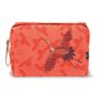 Bags and totes - Large soft touch pouch Red crane bird - BIEN MOVES