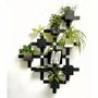 Other wall decoration - Natural slate wall planter, recycled face, PIXEL concept - LE TRÈFLE BLEU
