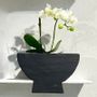 Design objects - Natural slate planter to put on, the pattern hides the 10/10/10 cm planter, Ombre Chinoise No. 4 - LE TRÈFLE BLEU