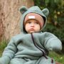 Vêtements enfants - Hooded suit - Brushed merino wool - LITTLE SAVAGE