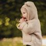 Children's apparel - Bear jacket - Brushed merino wool - LITTLE SAVAGE