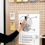 Wall ensembles - Fleximove: Mobile Pegboard Perforated Panel - QUARK