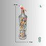 Decorative objects - Glass Bottles with Wood Birds - CABOCO