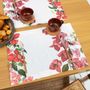 Linge de table textile - Sets de table en Lin lavé Imprimé │ FLEURS GRIMPANTES - LINOROOM 100% LINEN TEXTILES
