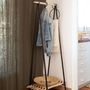 Decorative objects - STEEL AND EUCALYPTUS WOOD RACK WITH LOW SHELF - COSYDAR-DECO