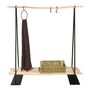 Decorative objects - STEEL AND EUCALYPTUS WOOD RACK WITH LOW SHELF - COSYDAR-DECO