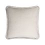 Cushions - Happy Pillow Velvet Dirty White With Fringes - LO DECOR