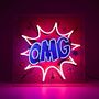 Decorative objects - Large 'OMG' Acrylic Box Neon - LOCOMOCEAN