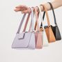 Bags and totes - Parma/lilac vegan leather handbag in baguette shape - CARMEN & SIMONE