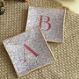 Gifts - Personalized Square Plate Initials 10x10cm - CHITICRIS HANDMADE IN SPAIN