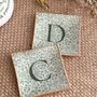 Gifts - Personalized Square Plate Initials 10x10cm - CHITICRIS HANDMADE IN SPAIN