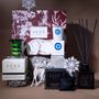 Gifts - Secret Santa Hamper in Reindeer Print -( Luxe Candle, Diffuser, Car Freshener and Evil Eye Candle) - SEVA HOME