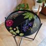 Floral decoration - Resin coffee table with natural flowers - SI DECO