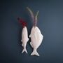 Objets de décoration - Bass PETER, perche, poisson, os de Chine, blanc, porcelaine, fait main - KLATT OBJECTS