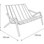 Chaises de jardin - Banc empilable aluminium. - EZEÏS