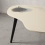 Unique pieces - Modern Art White-Black Coffee Table, Irregular, mat - SI DECO